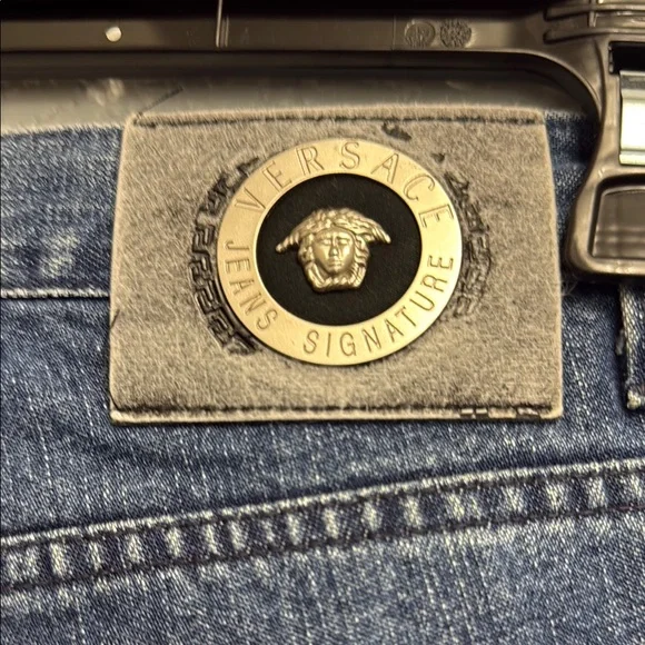 Versace Blue Straight Jeans Classic Denim
